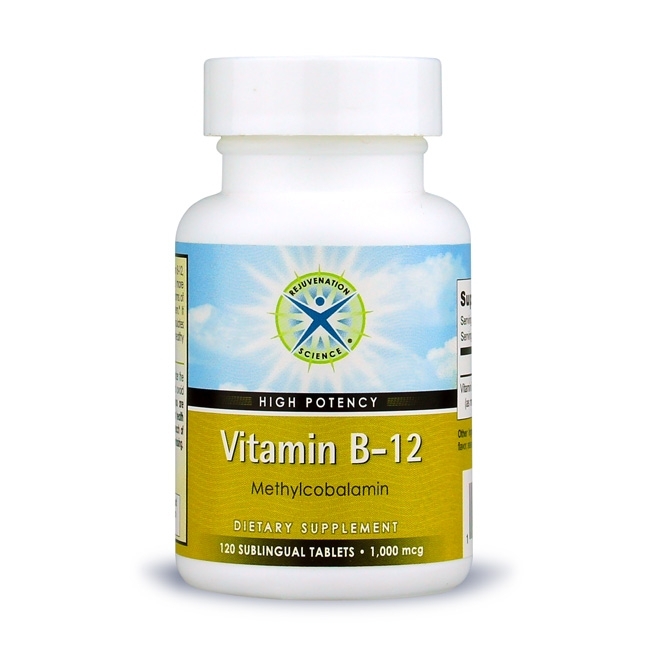 Vitamin B-12; Rejuvenation Science; 1 mg; 120 sublingual tablets