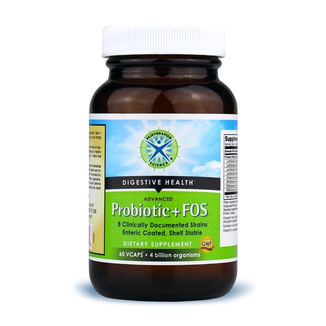 Probiotic & FOS; Rejuvenation Science; 8 strains - 4B CFU; 60 Vcaps