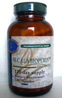 Acetyl L-Carnitine & Alpha-Lipoic Acid (ALC/ALA); Nat; 500/200 mg; 120 capsules