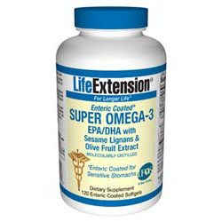 Omega-3 EPA/DHA; LEF; 1000 mg; 120 enteric coated softgels